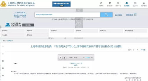 上海市首版次軟件產(chǎn)品專項支持辦法出臺，最高支持200萬元助力軟件及輔助設(shè)備發(fā)展